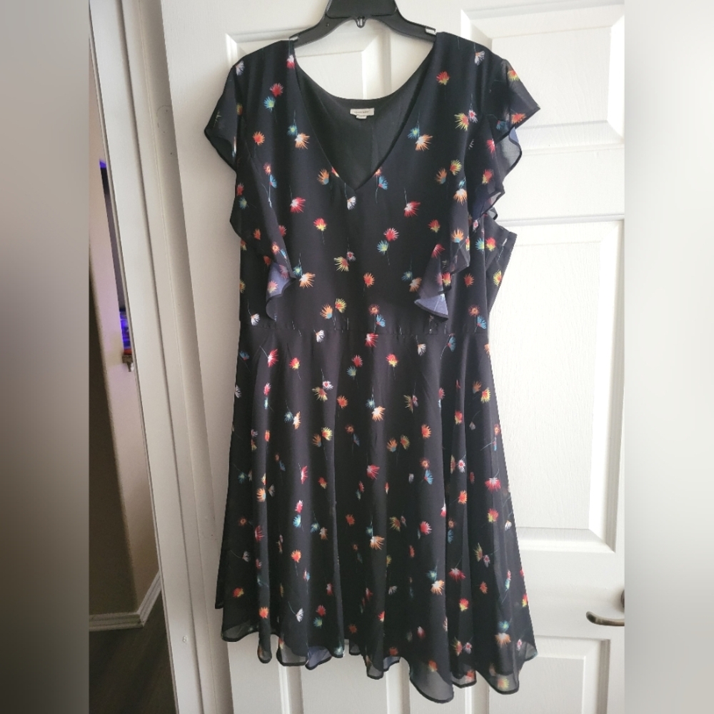Avenue Floral Black High-Low Dress